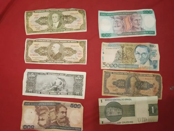 Cédulas antigas para colecionadores