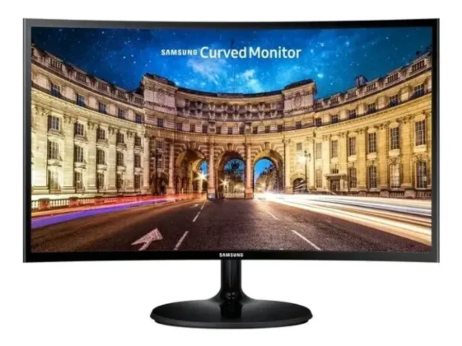 Monitor Curvo 24'' Full Hd Freesync C24f390fh Samsung Cor Preto