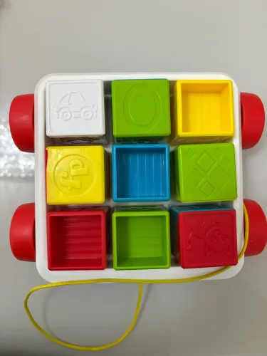 carrinho de blocos fisher price brinquedo educativo para crianças