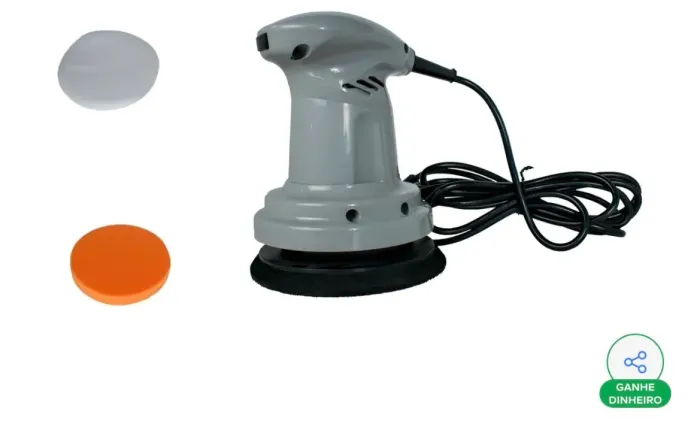 Politriz Automotiva,prato velcrado 6? compacta leve cabo 3 metros 220V potência 60w