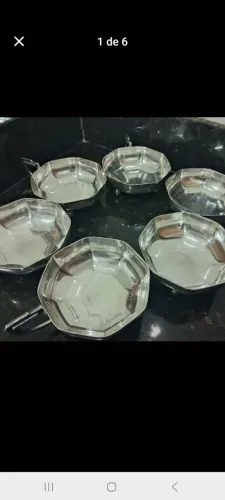 VENDO CONJUNTO DE SOBREMESA COM BANHO DE PRATA 900 , ESTILO IMPERIAL COM MARCA DAGUA 