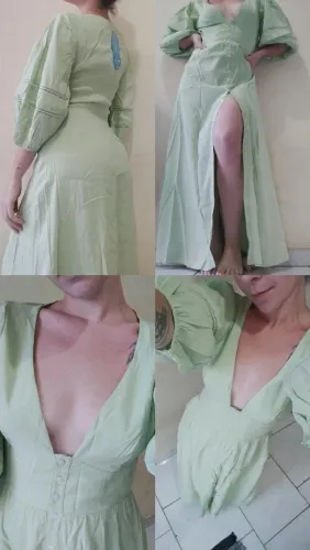 Vestido Boho Chic Verde Hortelã longo