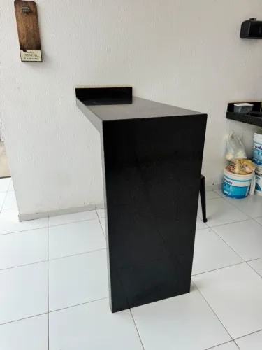 Bancada em mármore granito preto São Gabriel