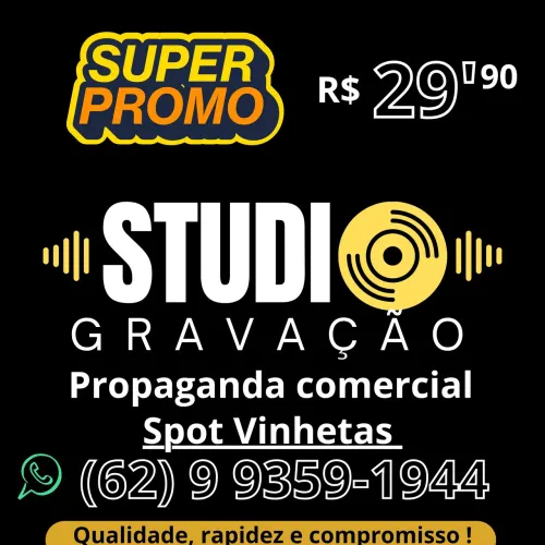 Gravação de propaganda comercial de qualidade 
