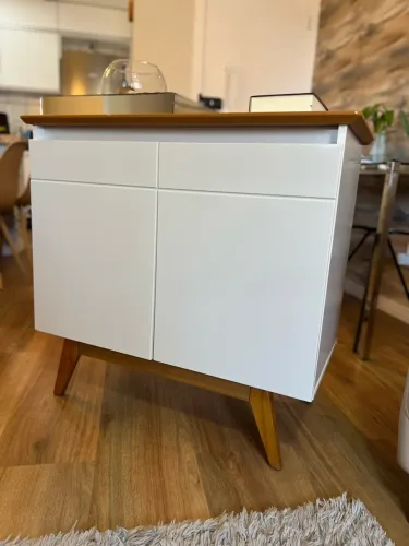 Aparador para Sala Buffet Classic 2 Portas Off White Nature