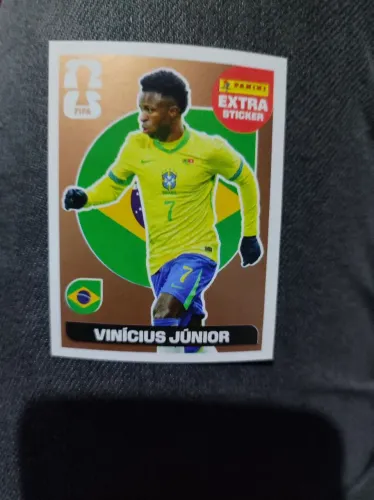Figurinha copa extra sticker Vini Jr Ouro