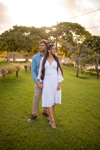 Vestido Plissado Branco - Tânia Bastos