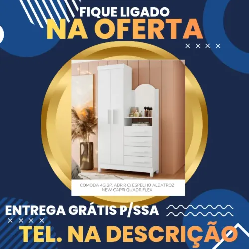 Cômoda com Espelho Entrega Hoje Grátis para Salvador / Pague ao Receber