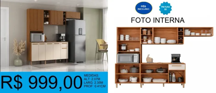 Armário de cozinha completo