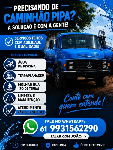 Caminhão Pipa para DF e Entorno 