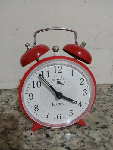 Relógio despertador de corda Herweg