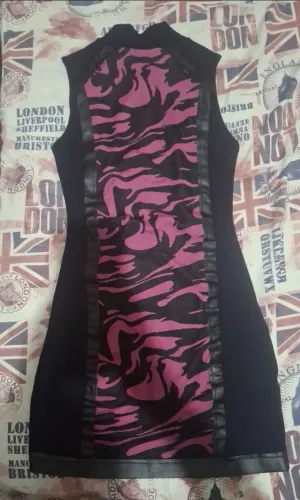 Vestido da Papú - Zebra rosa com preto