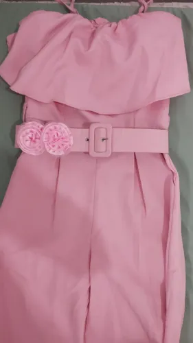 Macacão longo rosa 