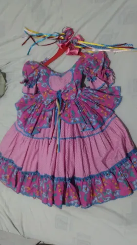 Vestido infantil de festa junina