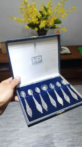 Colher de café antigas Mp prata 90