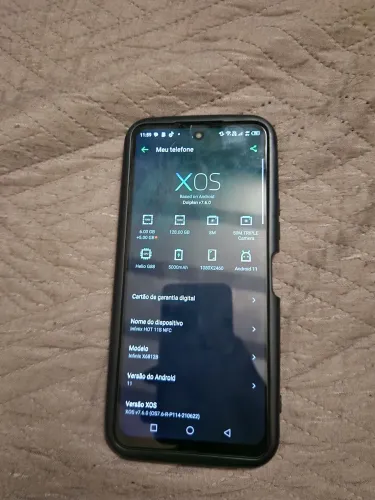 Infinix hot 11s esta com trinco na tela mas esta tudo fucionando perfeitamente 