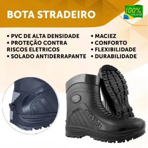 Bota motoqueiro impermeável 