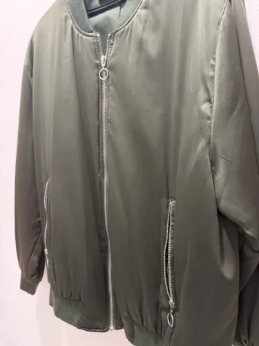 Bomber Verde Militar Zara (small, tamanho P)