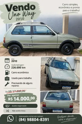 Fiat Uno Mille WAY Economy 1.0 F.flex 2P 2010