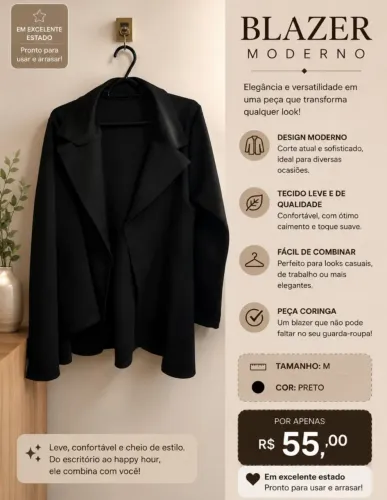 Blazer preto