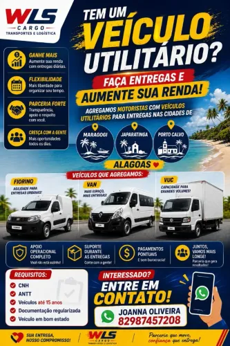 OPORTUNIDADE PARA MOTORISTAS