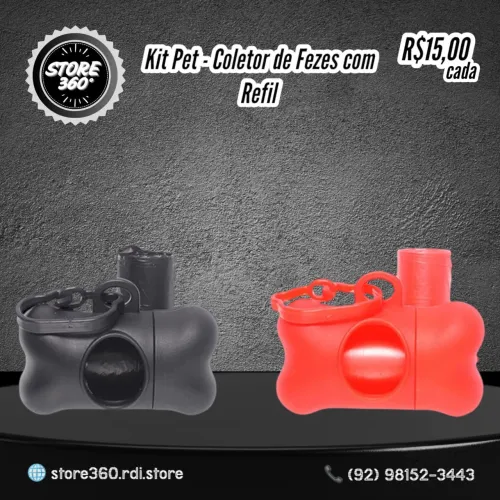 Kit Pet - Coletor de Fezes com Refil