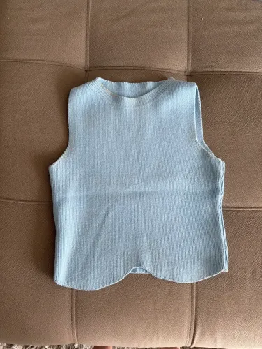 Blusa Gola Alta Malha Tam P (Veste M)