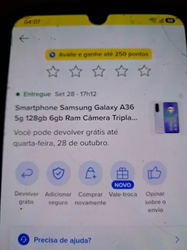 Galáxia A36 5G