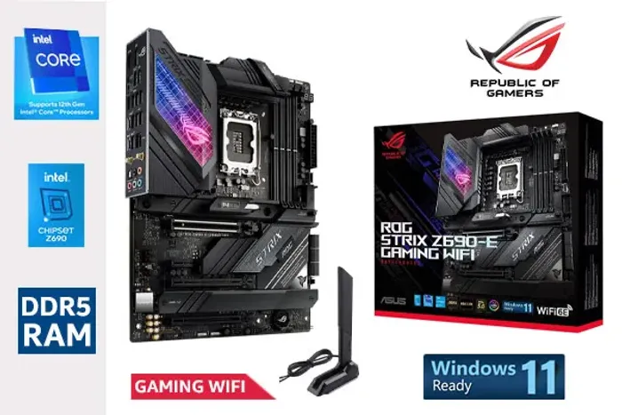 Placa Mãe Asus Rogue Strix Z690-E DDR5 + Slot Pci m.2 nova