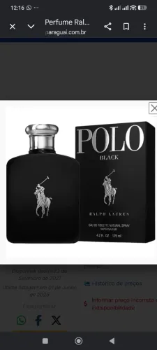 Perfume Ralph Lauren Polo Black Eau de Toilette Masculino 125ML