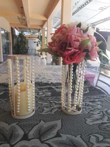 porta arranjo para vela e flores, para eventos