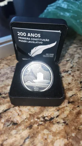 Moeda comemorativa de prata 