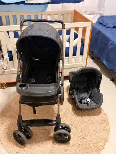 Combo Carrinho de Bebê + Bebê Conforto Galzerano
