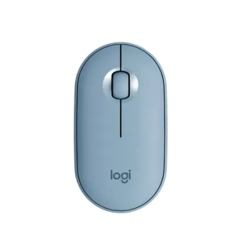 Mouse sem fio Logitech Pebble M350 Azul - Dongle ou Bluetooth