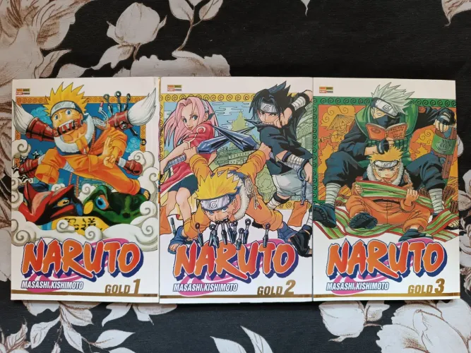 Naruto Gold - Volumes 1, 2 e 3 (Panini) - Perfeito Estado