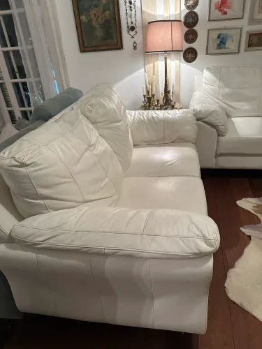 Sofá de couro - branco -vendido 