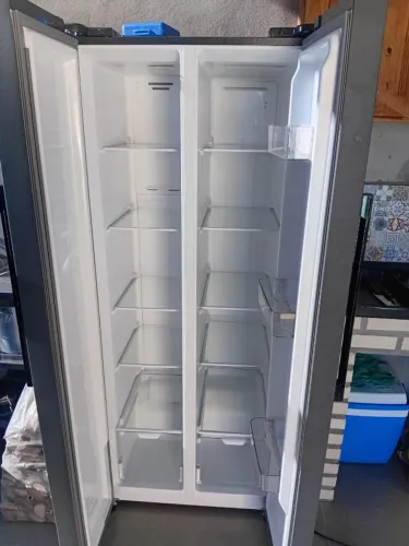 Geladeira Refrigerador HQ Frost Free Side By Side 460 Litros Cinza HQ-460SBSFF