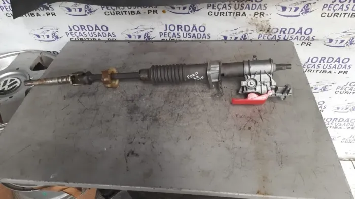 Coluna da direção manual Ford ka 2005 modelo antigo com cilindro da chave e puxador do cap