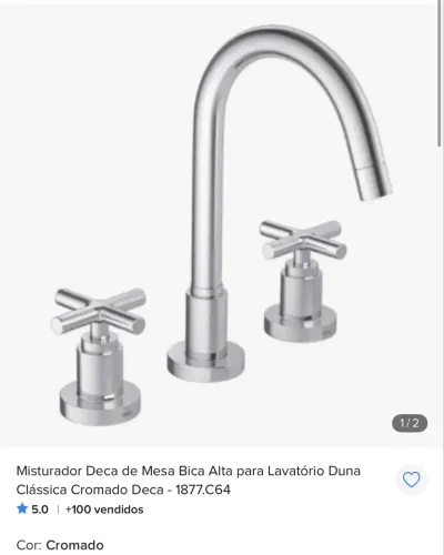 Torneira misturador lacrada na caixa