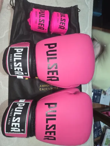 Luva boxe usada 1x TAM 12 OZ c faixa 3m