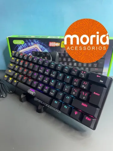Teclado Gamer Mecânico Led USB CHOKI-TEC864S