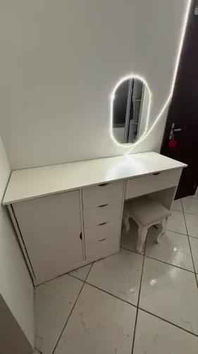 Penteadeira Branca Completa em MDF