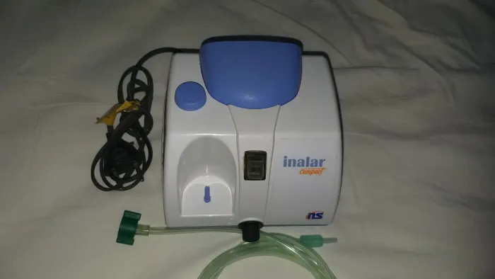 Inalador Nebulizador Compressor Inalar Compact NS Com Mangueira Bivolt ZN SP Sem Defeito