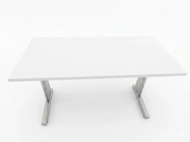 Mesa em MDF com estrutura inferior em metal 