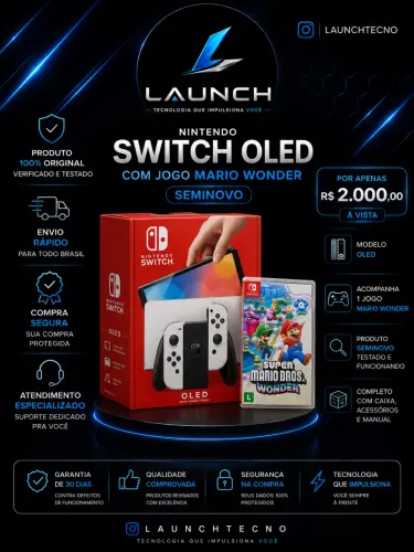 Console Nintendo switch Oled + jogo mario wonder