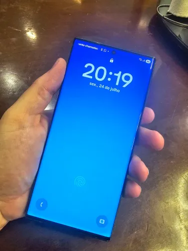 S22 Ultra com nota e caixa