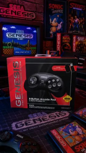 Controle sem fio 2.4Ghz Retrobit Genesis Mega Drive