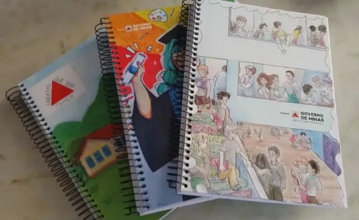 Caderno capa dura 200 paginas