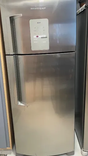 Refrigerador Brastemp Frost Free Duplex Inox, 127v, 403l, gelando,