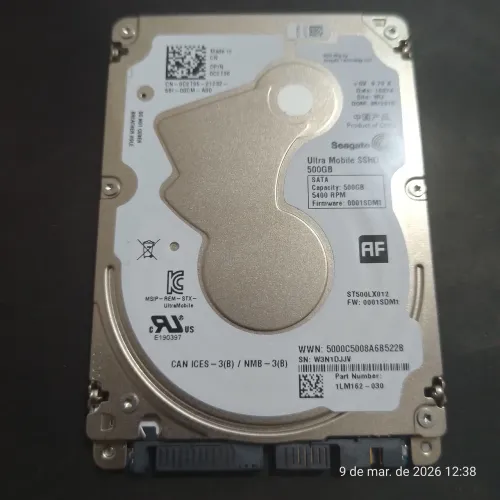 HD Seagate Ultra Fino de 500GB Sata